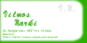 vilmos marki business card